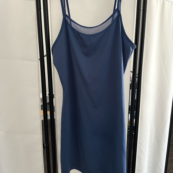 💙 Blue Slip Dress – Sleepwear with Mesh Detail - Picture 1 of 3